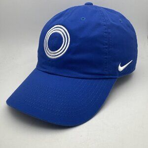 Nike 1Size Circle Logo Hat Cap Strapback Adjustable Blue White Swoosh
